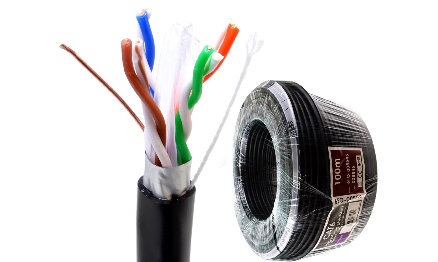 AVP Cat 6 Outdoor Cable 100m Hub Computers