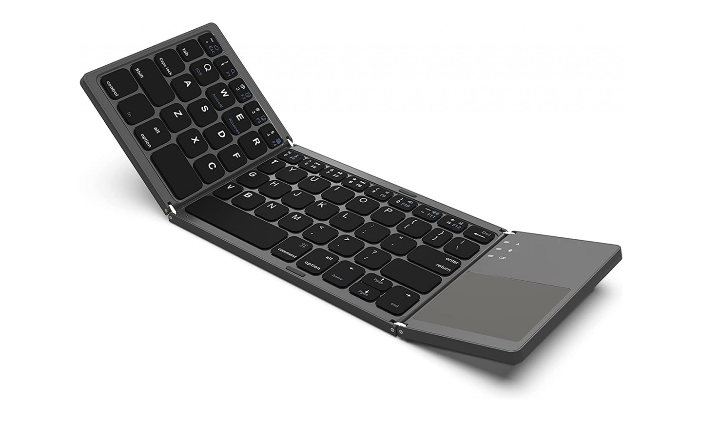 Mini Foldable Bluetooth Keyboard with Touchpad – Hub Computers
